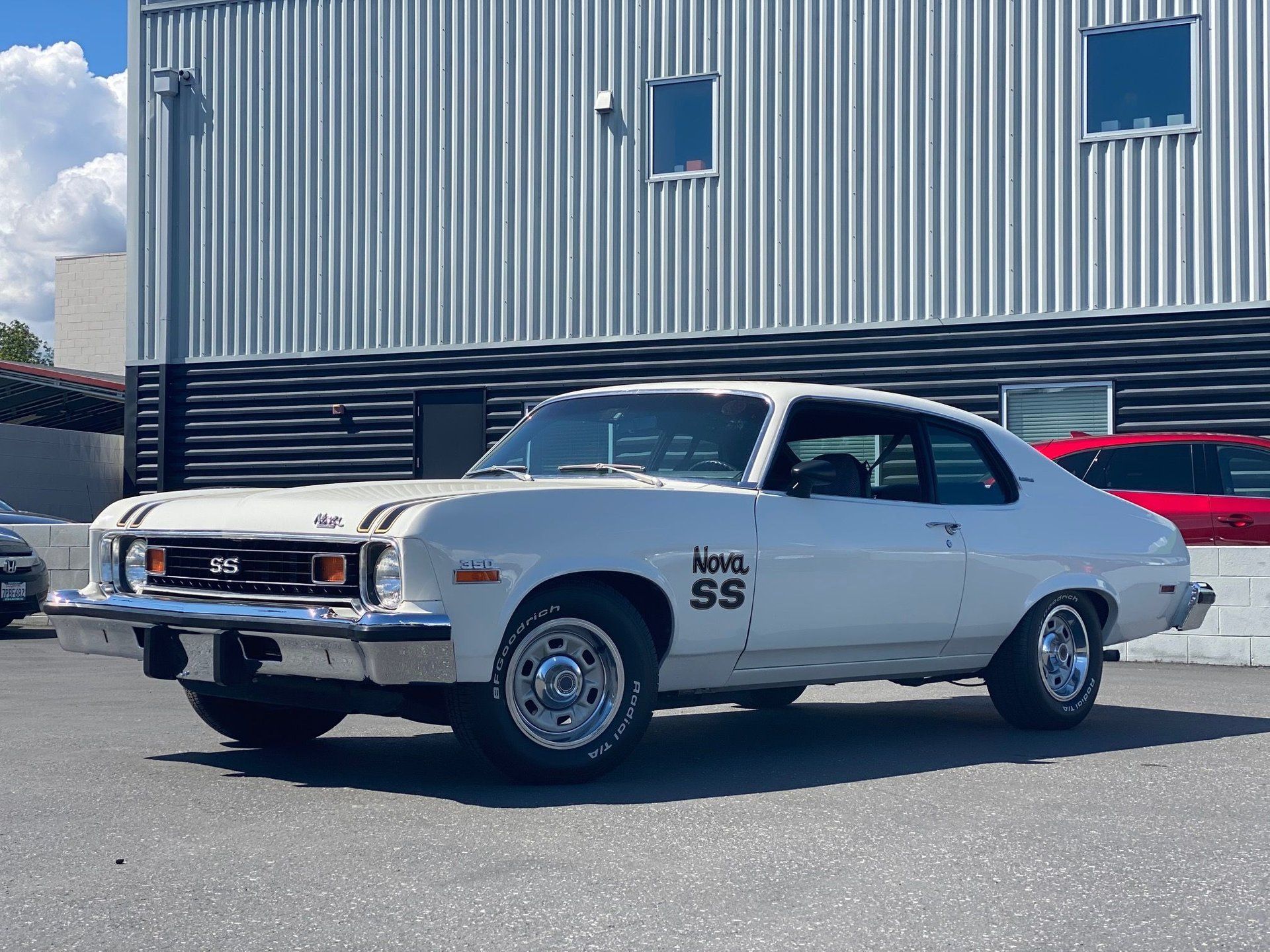 <img src="1974-nova-front-profile.jpg" alt="The front three-quarters of a 1974 Chevrolet Nova SS">