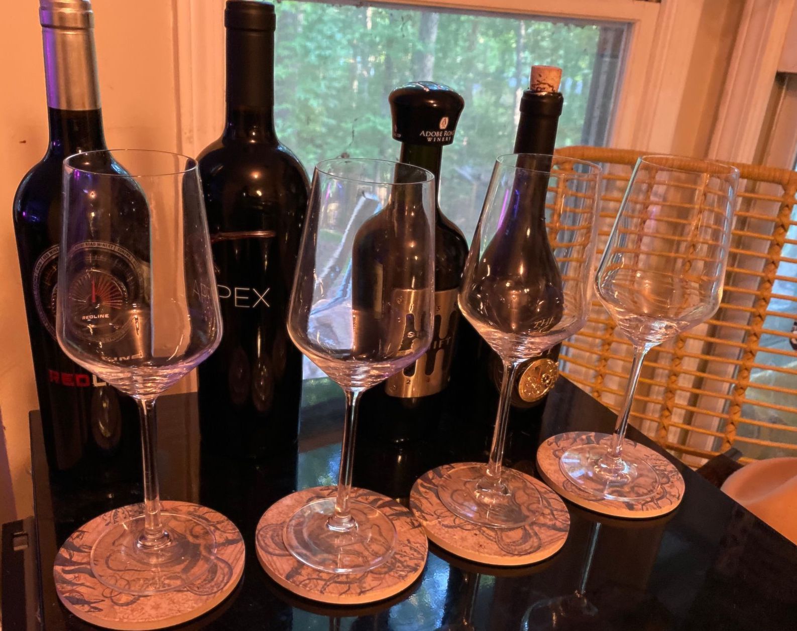 All Setup For the Virtual Wine Tasting