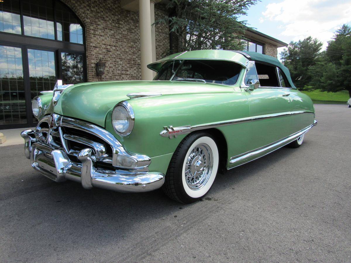 <img src="1952-hudson-hornet-1.jpg" alt="A rare 1952 Hudson Hornet Convertible heading to auction">