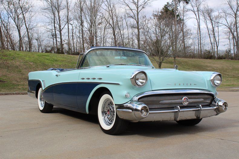 <img src="1957-buick-super.jpeg" alt="Completely restored 1957 Buick Super convertible heading to GAA Classic Car Auctions">