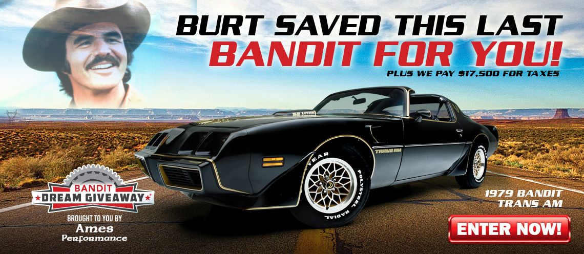 <img src="bandit.jpeg" alt="Enter to win a 1979 Bandit Trans Am through Dream Giveaway">