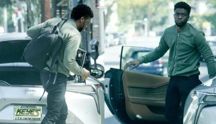 <img src="boseman.jpg" alt="Black Panther Chad Boseman drives a Lexus LC 500h">