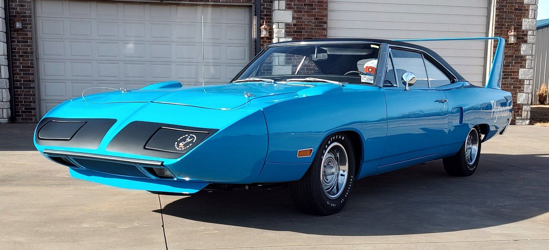 1970 Plymouth Superbird license plate car tag Road Runner Super BIRD petty blue