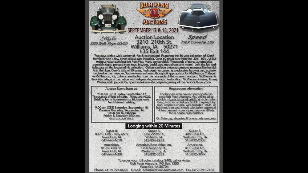 Iowa Family Auctioning Classic Cars This Weekend