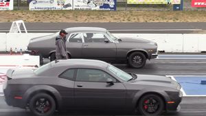 Watch A Dodge Demon Race Classic Muscle Cars