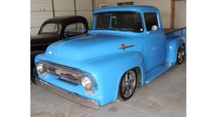 Grabber Blue 1956 Ford F-100 Restomod Commands Attention