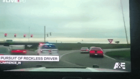 Dodge Hellcat Smokes Pursuing Cops