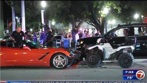 C7 Corvette Hits Police ATV