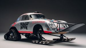 Porsche 356 A Converted Into A Snowmobile