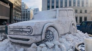 Ford Bronco Made Of Snow Wows