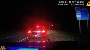 Hellcat Embarrases Cop Cars Before Spike Strips Return The Favor