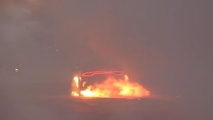 When A Dodge Charger Hellcat Burnout Goes Bad