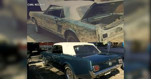 Hurricane Katrina Damaged Vintage Ford Mustang Rides Again