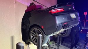 Gang Member Launches Camaro Into Building