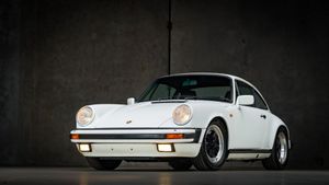 Rare RoW 911 G50 Coupe In White over Blue Is Selling on Bring A Trailer
