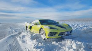 C8 Corvette Abandoned In Montana Snowstorm