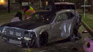 Stolen Dodge Challenger Crashes Fleeing Houston Police