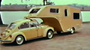 Vintage Footage Shows VW Car/Trailer Hybrid
