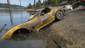 Pond Find: Divers Pull Out Chevy Corvette Submerged For Decades
