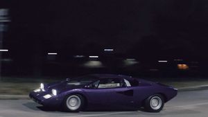 Watch This Purple Lamborghini Countach Race Into The Night