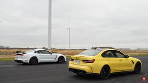 2025 BMW M3 Challenges Mustang Shelby GT350R in Drag Race