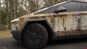 Tesla Cybertruck Owner Wraps EV to Look Like a Rust Bucket