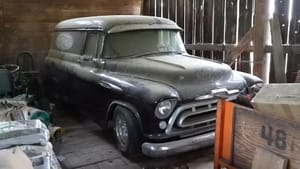Barn-Find 1957 Chevy Panel Van Resurfaces as Quirky Survivor with a Story