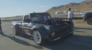 Lia Block Takes the Wheel of Ken Block’s Iconic Ford F-150 Hoonitruck at Willow Springs