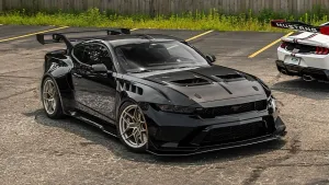 All-Black Ford Mustang GTD Gains Subtle Contrast With Satin Gold Forged Wheels