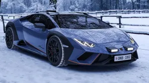 Lamborghini Huracan Sterrato Shows Its Wild Side on Snowy Swiss Roads