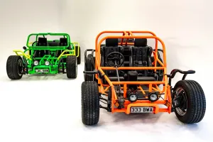 Artist Benedict Radcliffe Creates Drivable Dune Buggy Duo Based on VW Beetle Platforms